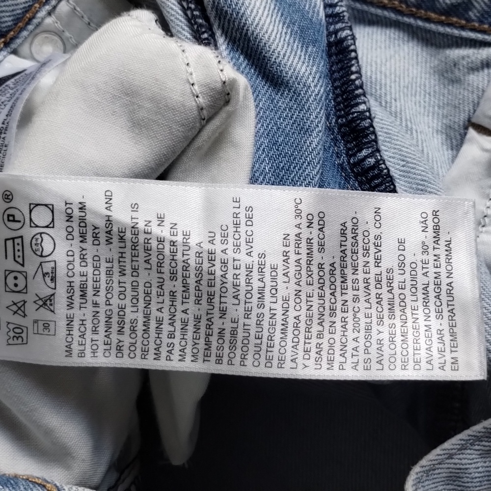 Levi’s Classic Ribcage High Rise Cut Off Denim Jean Shorts - Picture 9 of 14